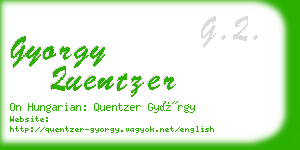 gyorgy quentzer business card